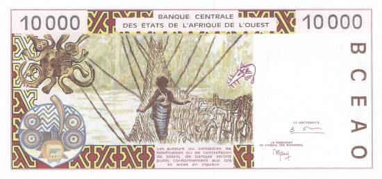 Burkina Faso p314Cj 10000 Francs 2001